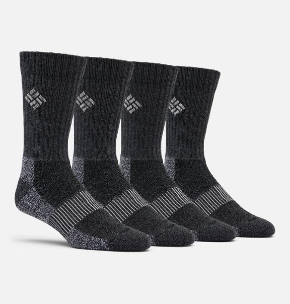Columbia Moisture-Control Socks Black Grey For Men's NZ73264 New Zealand